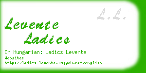 levente ladics business card